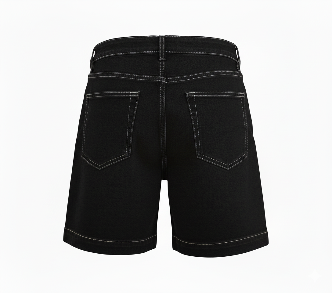 BLACK DENIM SHORTS FOR BOYS - Image 4