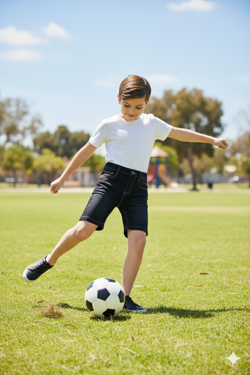 BLACK DENIM SHORTS FOR BOYS